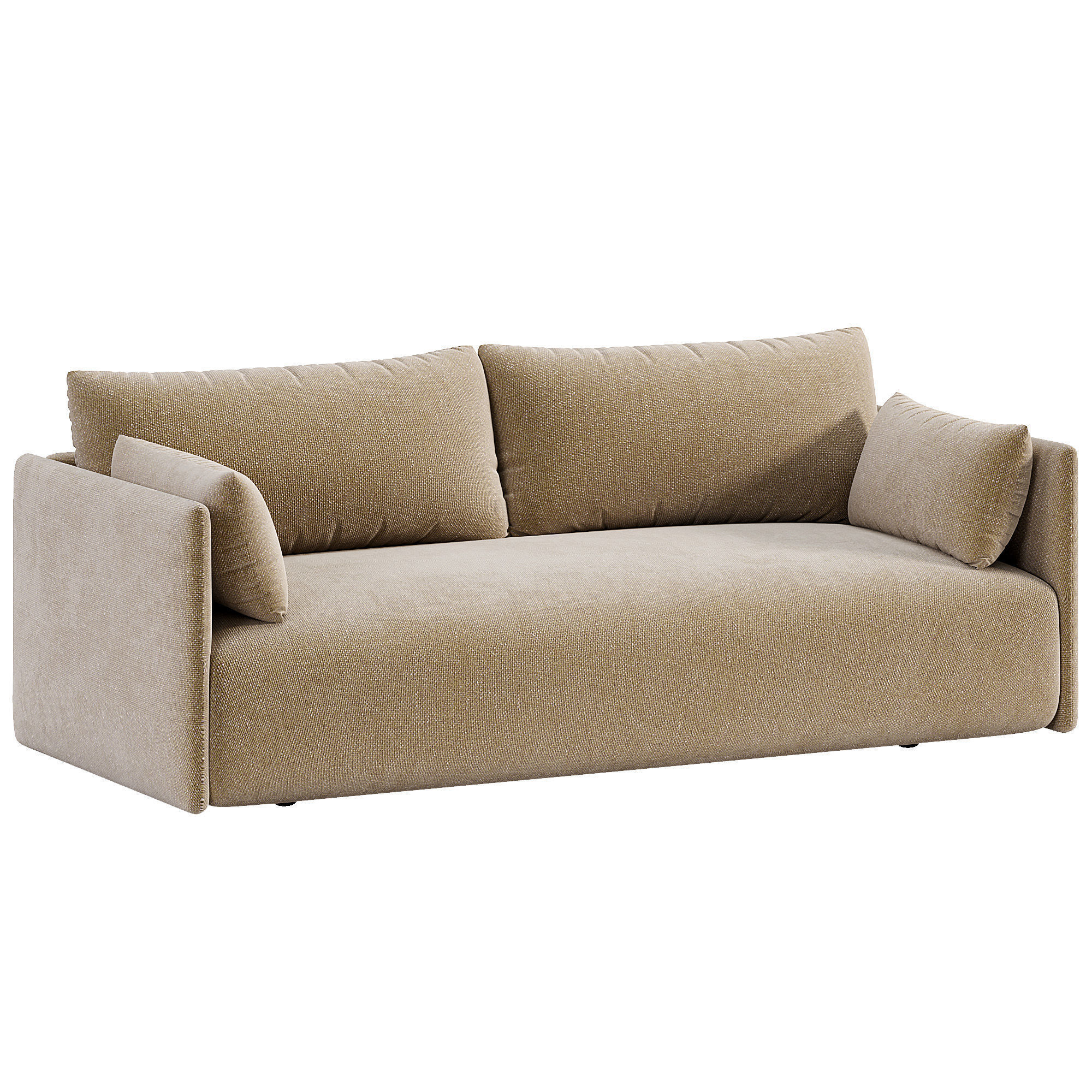 Offset Seater Sofa Low-poly 3D model_6