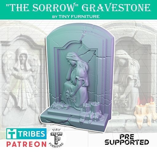 The Sorrow Gravestone 3D print model
