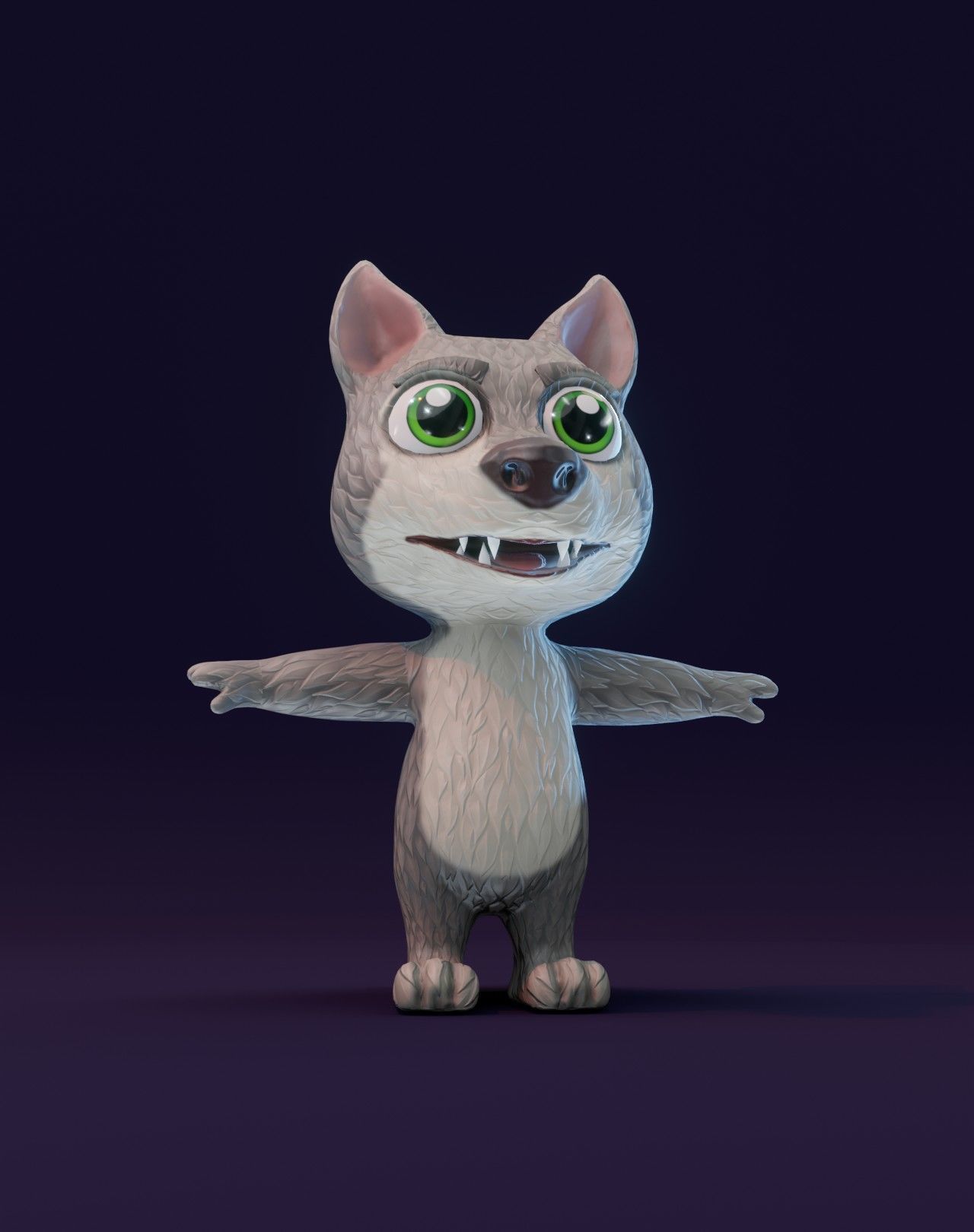 Cartoon Animated Wolf Fox and Squirrel 3D Model Collection Low-poly 3D model_61