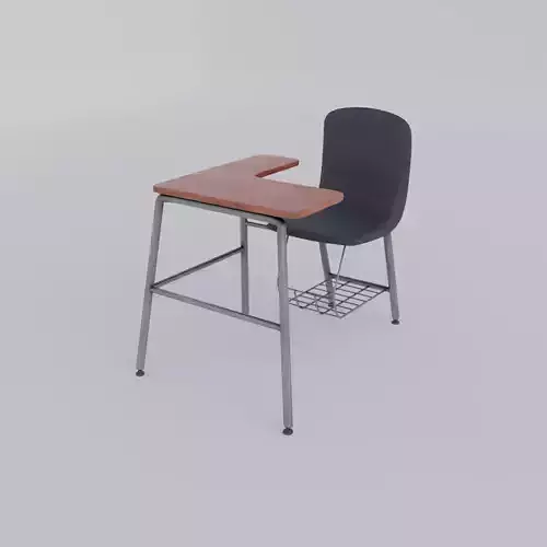 School Desk Low-poly 3D model