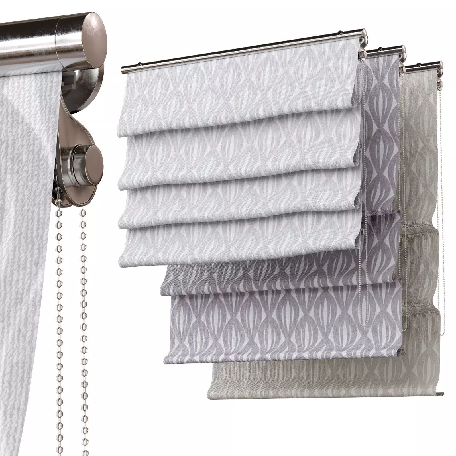 Roller blinds Set 14 3D model_0