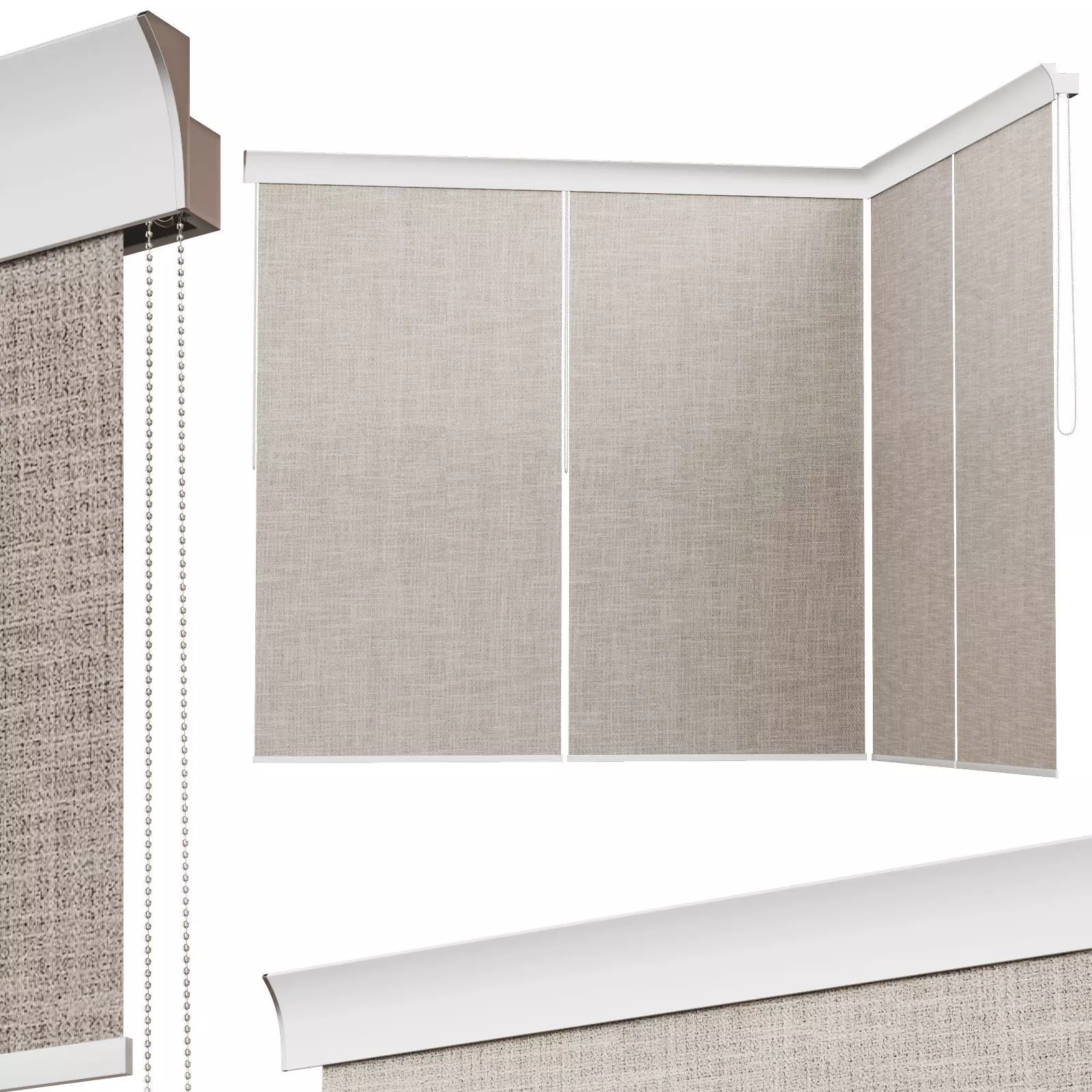 Roller blinds Corner 19 3D model_0