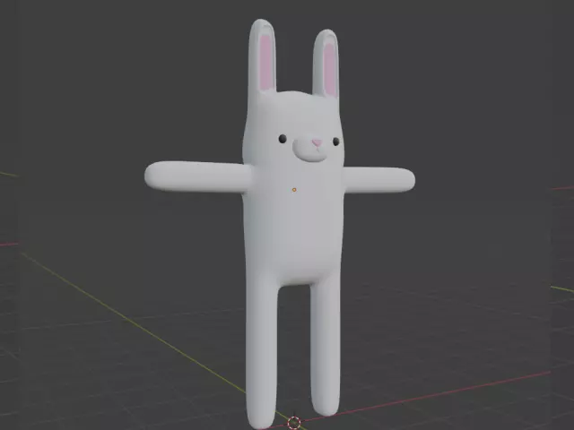 Rabbit body pillow Free 3D model