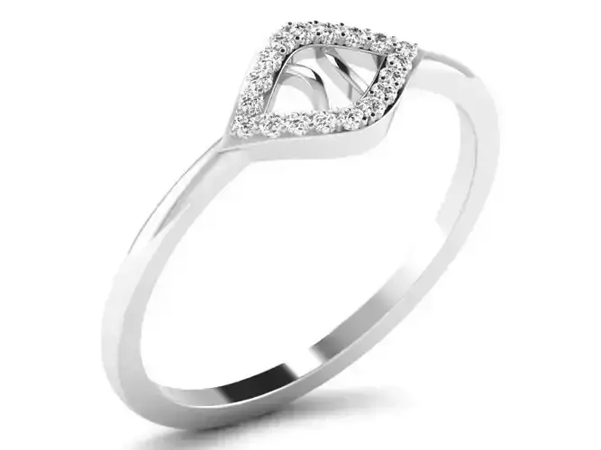 Light Weight White Gold Diamond Ring DR-6356