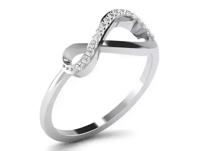 Light Weight White Gold Diamond Ring DR-6391
