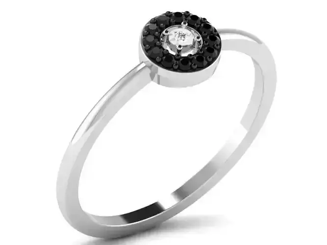 Light Weight White Gold Diamond Ring DR-6405