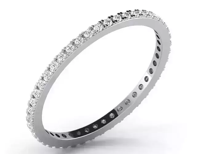 Light Weight White Gold Diamond Ring DR-6420
