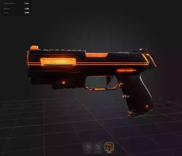  sci-fi laser pistol 3D model