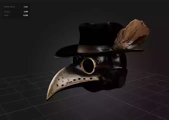  Plague Doctor Mask with Hat