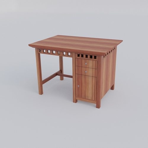 Wooden Table Low-poly 3D model
