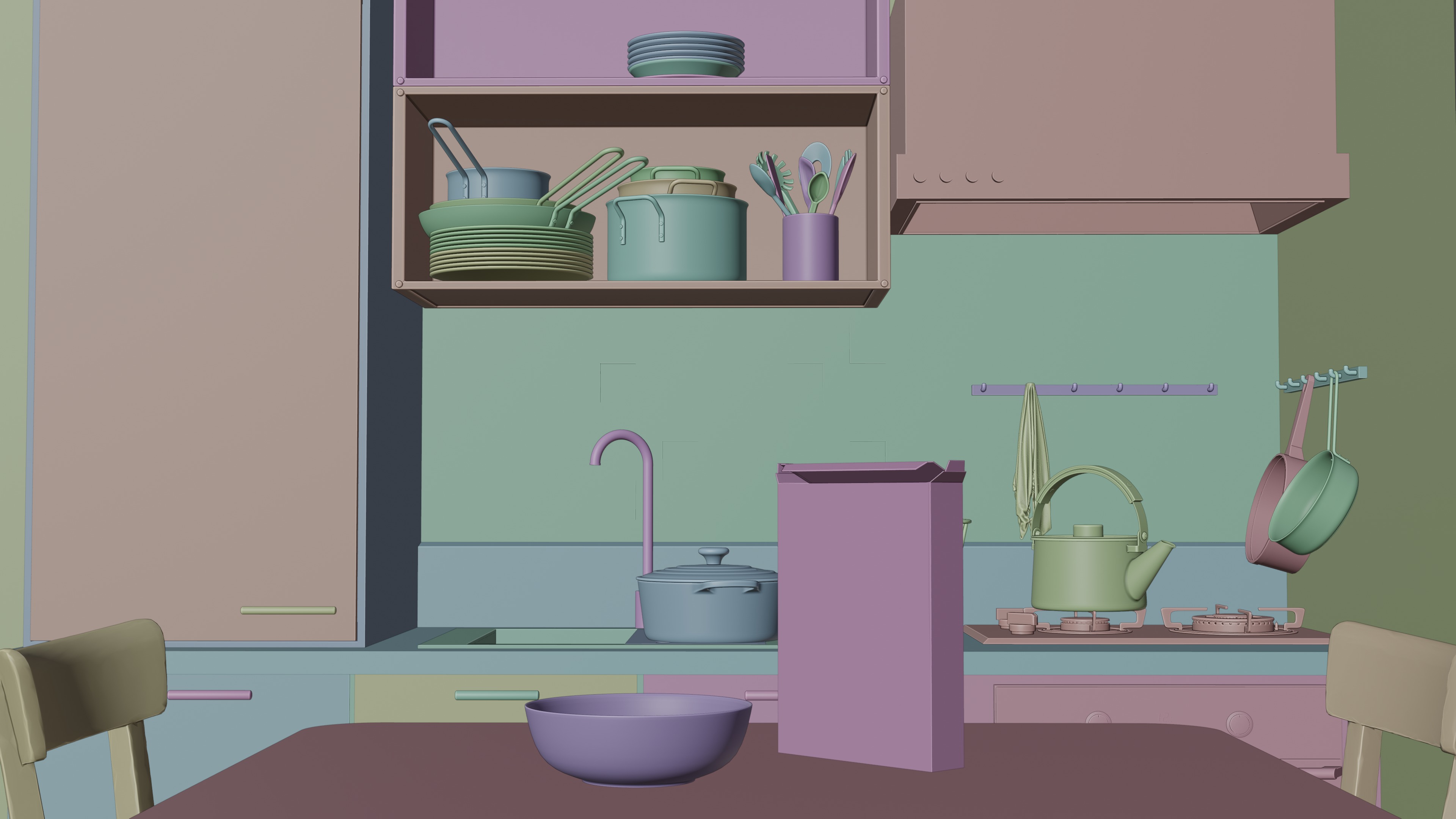 Sunlit Morning Kitchen Blender 3d 3D model_1