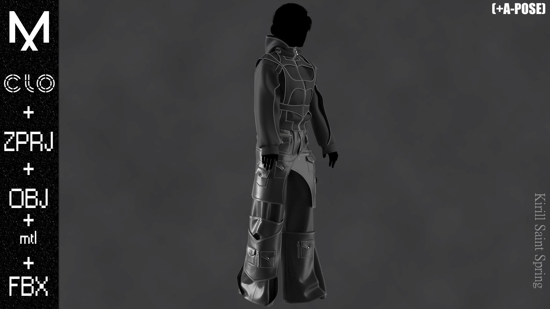 New Outfit Female Marvelous designer Clo3d OBJ mtl FBX ZPRJ 3D model_8