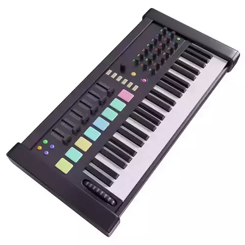 Midi keyboard with drum section