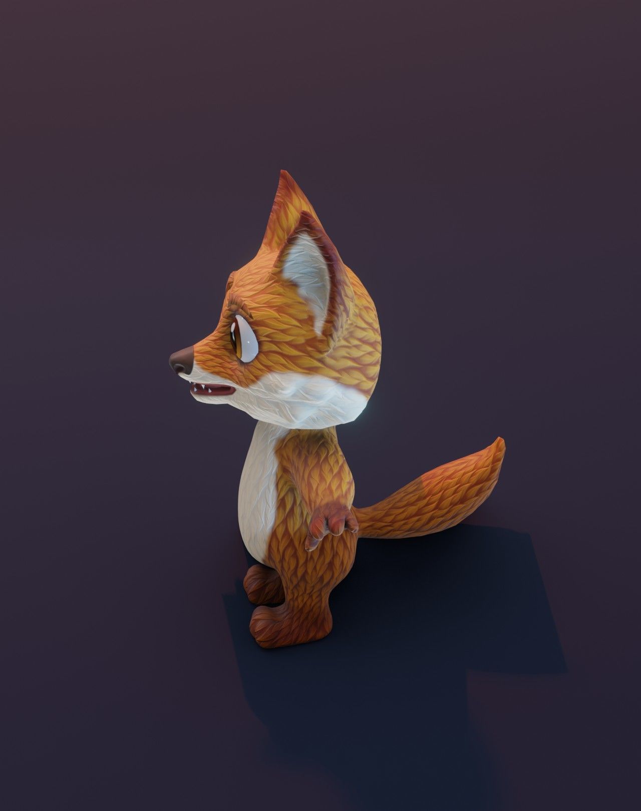 Cartoon Animated Wolf Fox and Rabbit 3D Model Collection Low-poly 3D model_13
