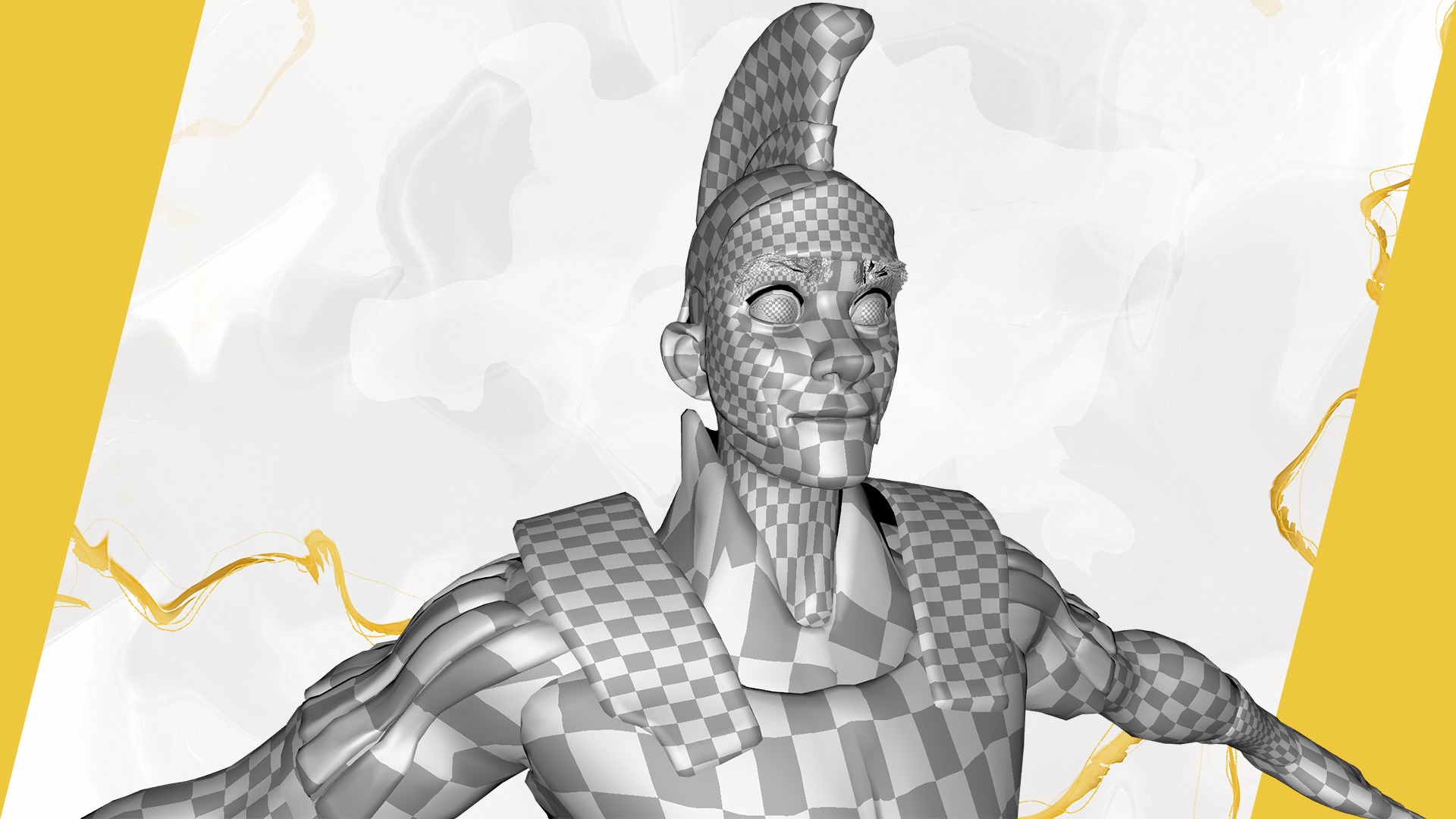 Cartoon Roman soldier in armor with battle outfit Low-poly 3D model_29