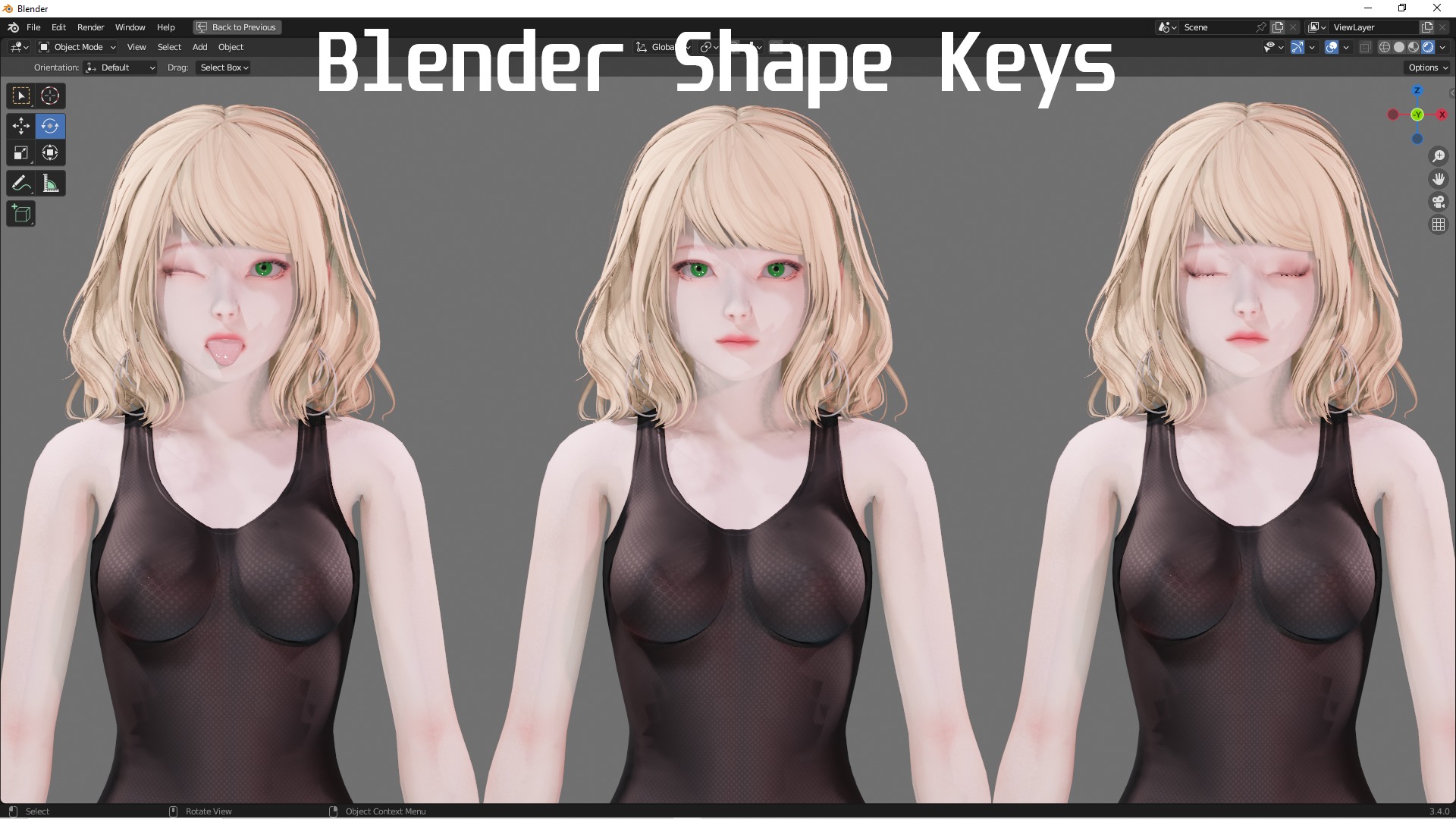 Bikini 0005 - UE5 - Unity - Blender - Animated Low-poly 3D model_6