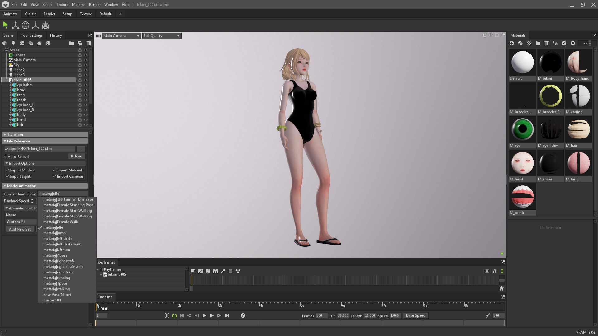 Bikini 0005 - UE5 - Unity - Blender - Animated Low-poly 3D model_10