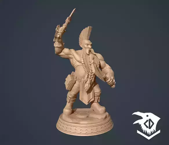 Dwarf Berserker 28 STL