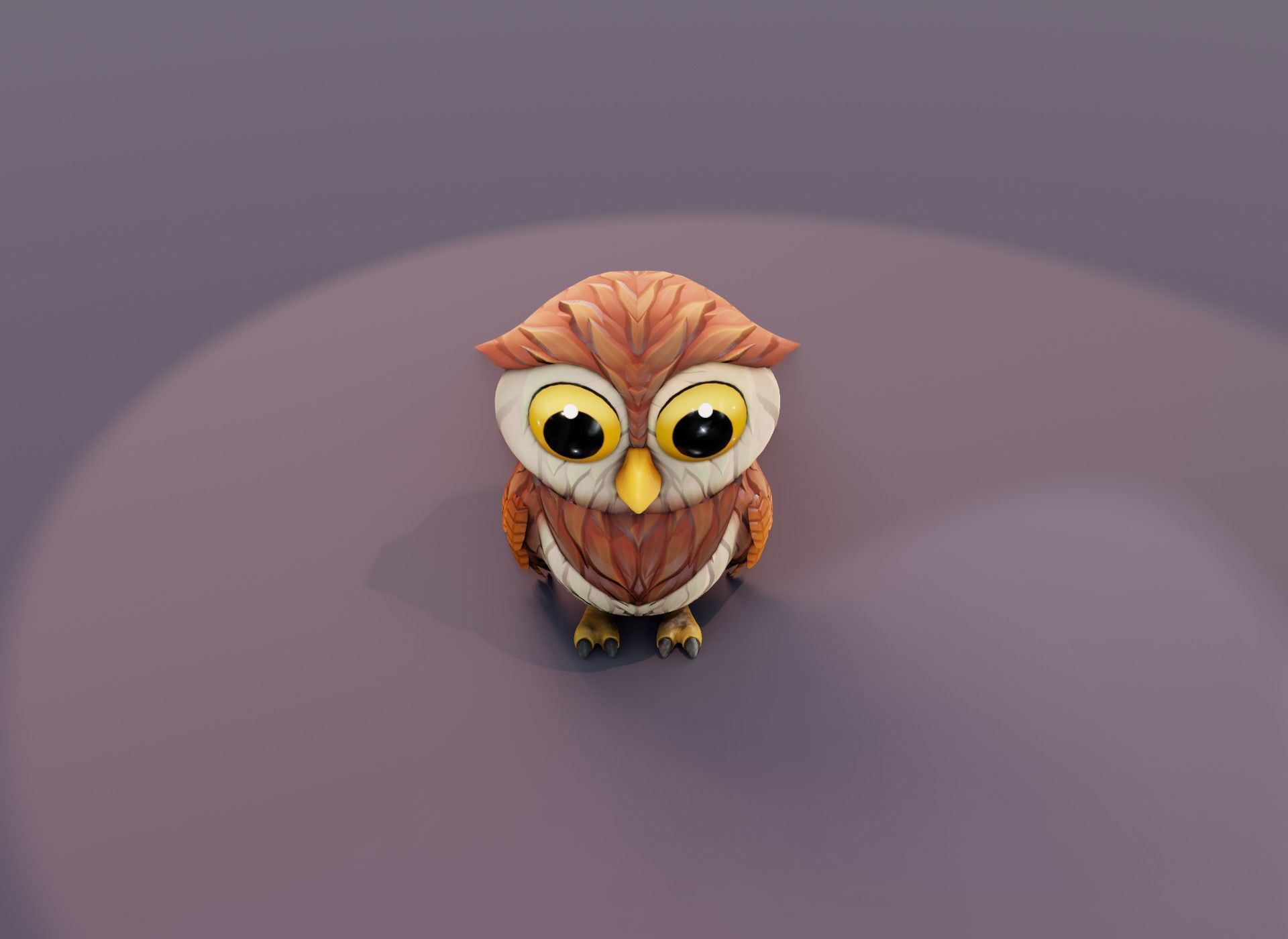 Cartoon Animated Owl Wolf and Rabbit 3D Model Collection Low-poly 3D model_21