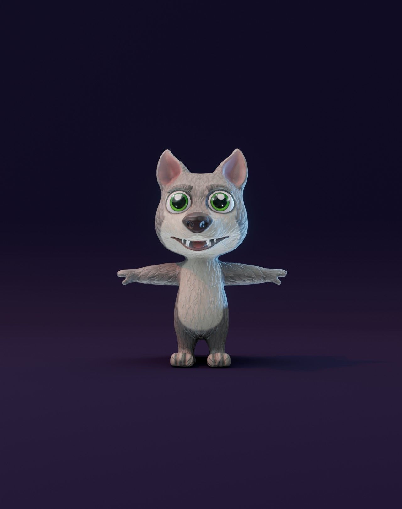 Cartoon Animated Owl Wolf and Squirrel 3D Model Collection Low-poly 3D model_56