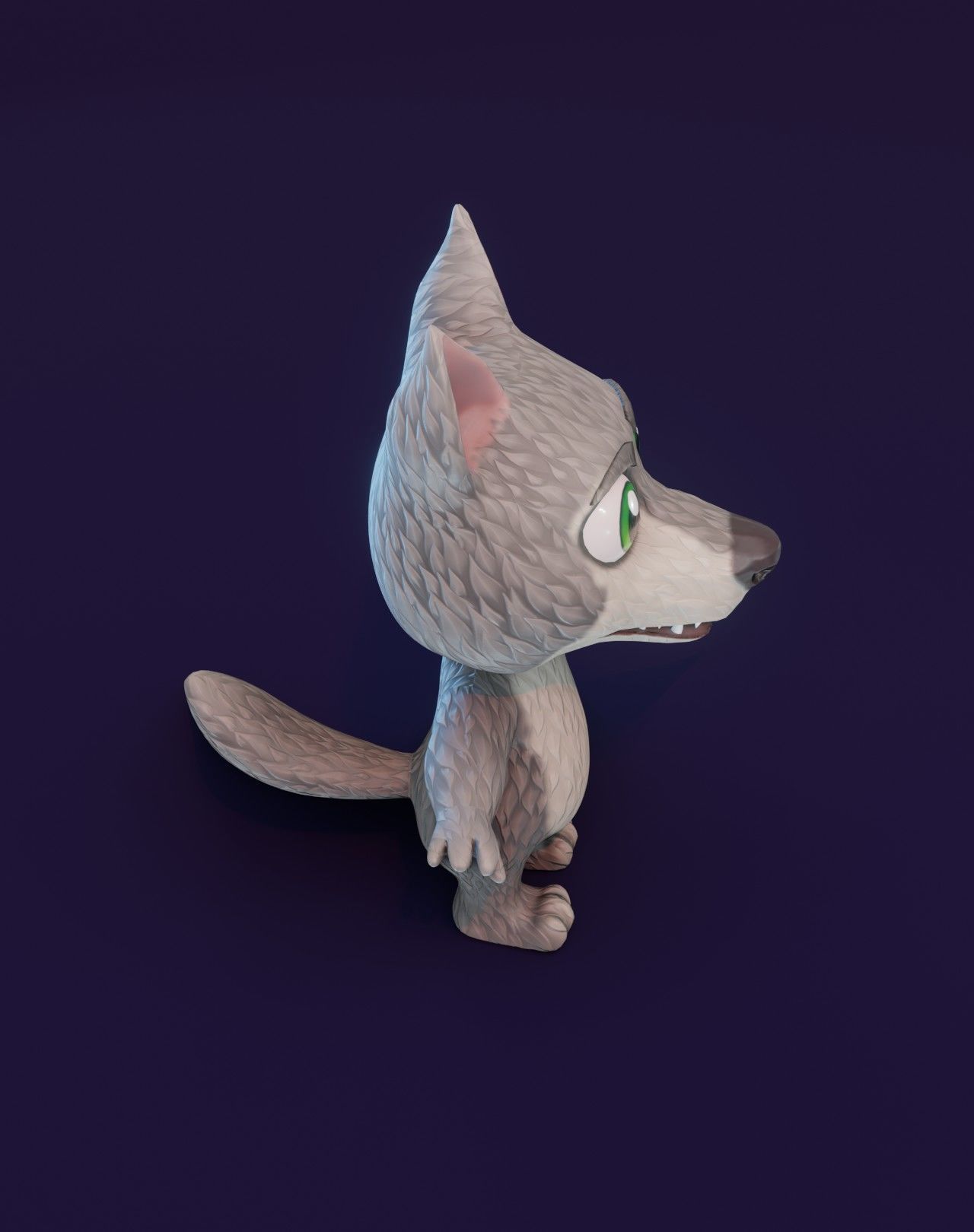 Cartoon Animated Owl Wolf and Squirrel 3D Model Collection Low-poly 3D model_62
