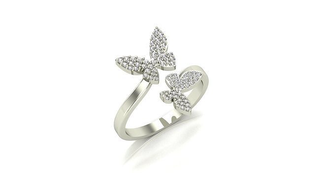 butterfly ring 3D print model