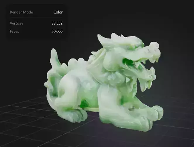 Jade Imperial Guardian Lion 3D model