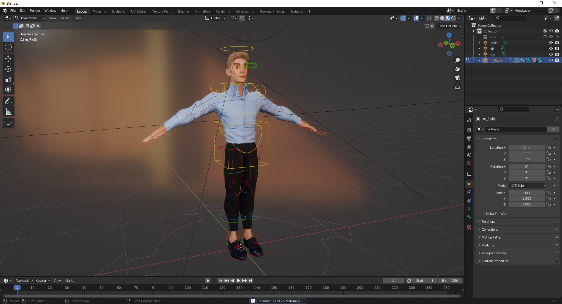 Toon Modern Man classic in Slim Fit Clothes Low-poly 3D model_19