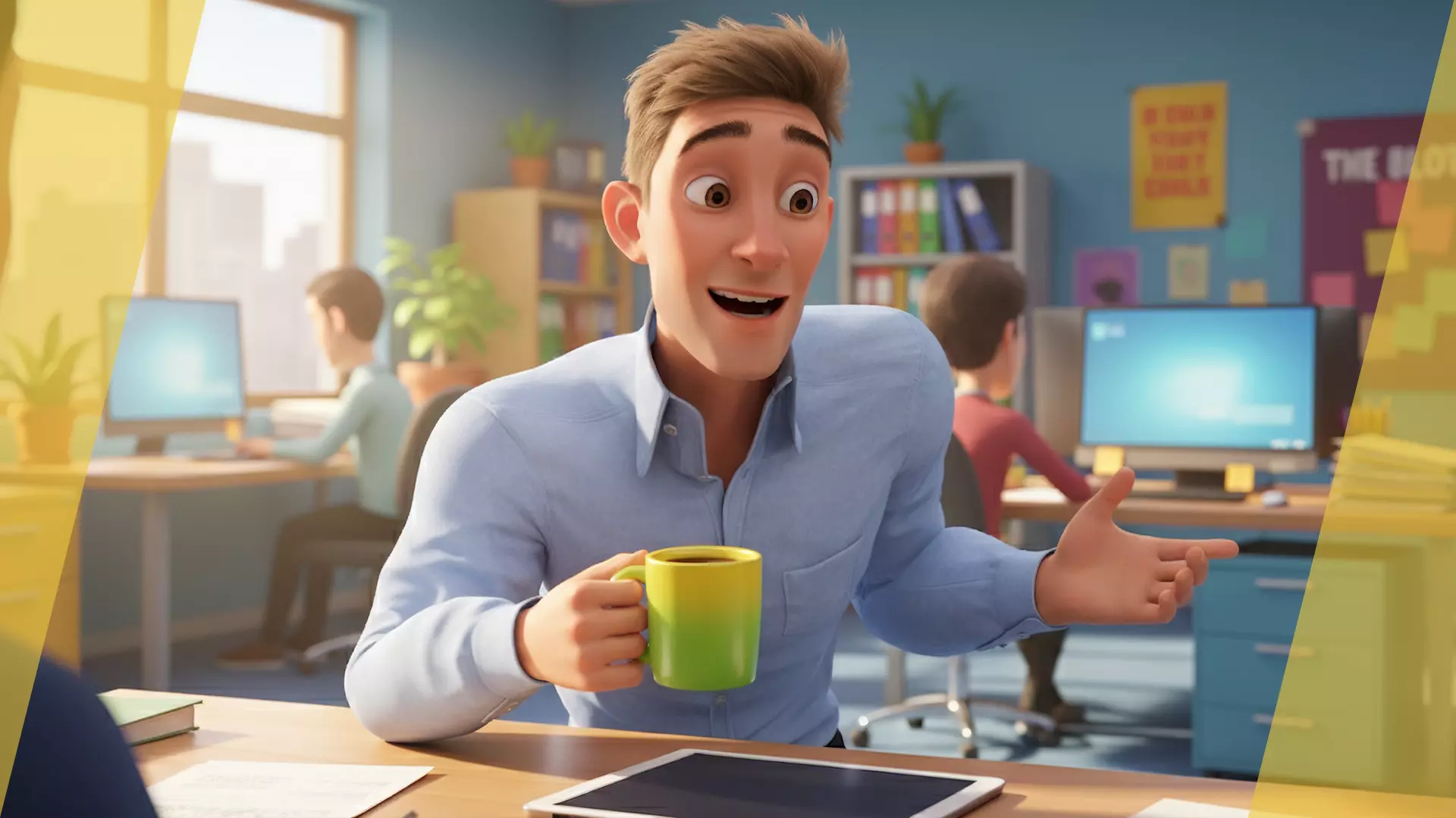 Toon Modern Man classic in Slim Fit Clothes Low-poly 3D model_4