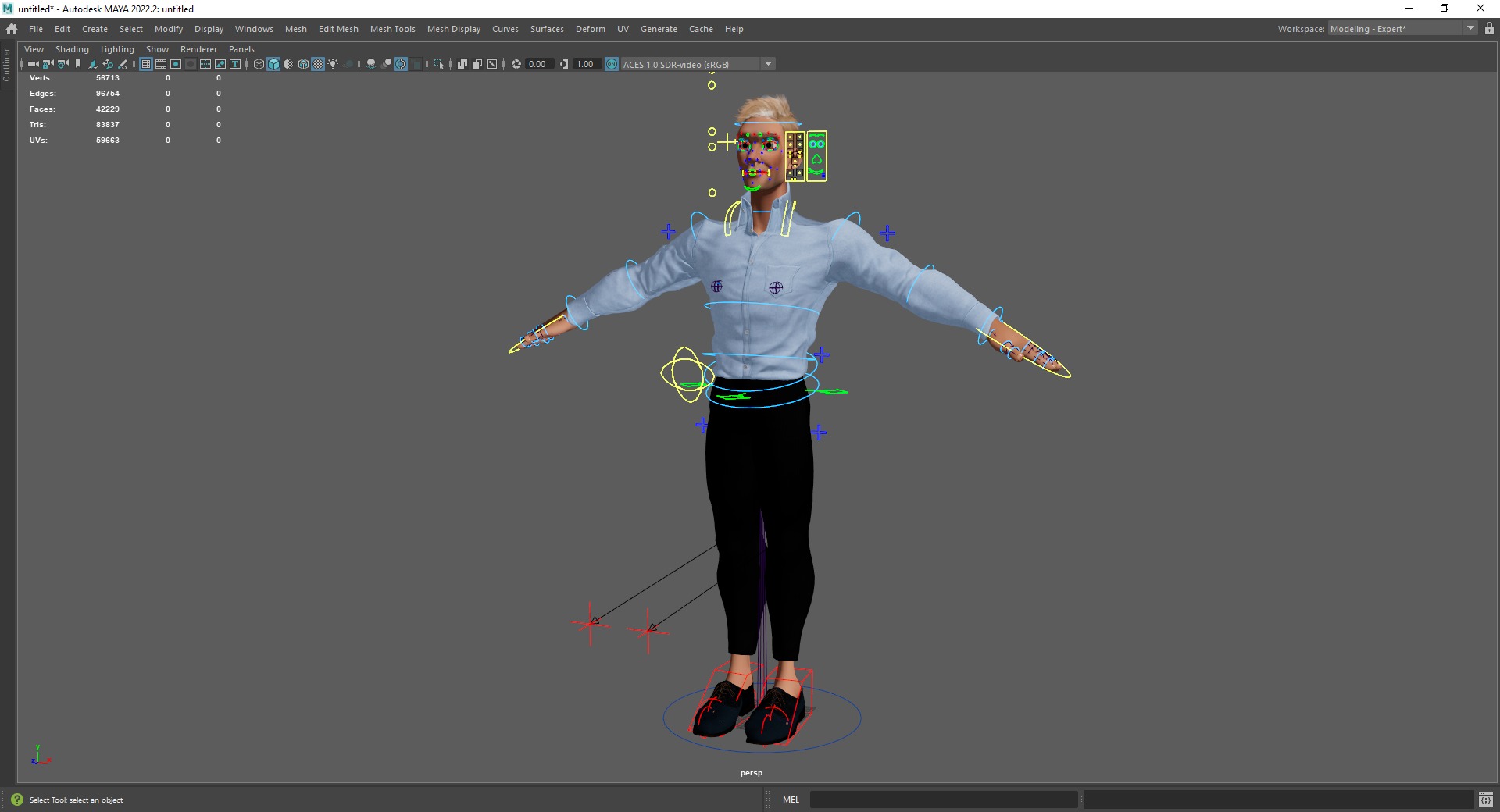 Toon Modern Man classic in Slim Fit Clothes Low-poly 3D model_23