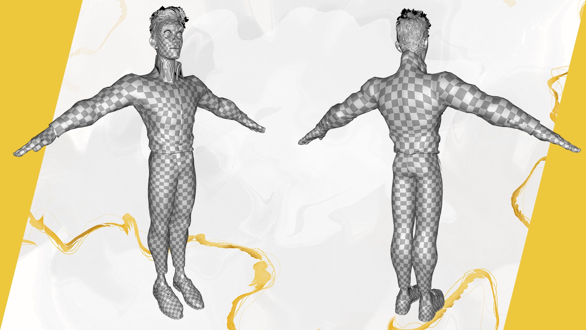 Toon Modern Man classic in Slim Fit Clothes Low-poly 3D model_29