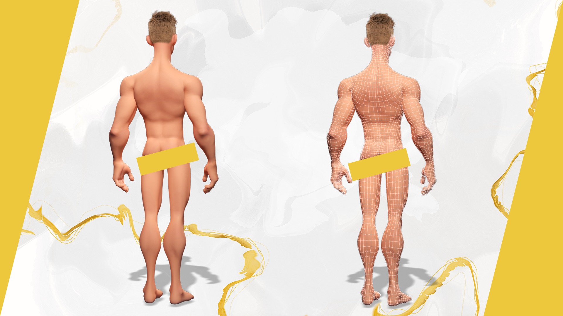 Toon Modern Man classic in Slim Fit Clothes Low-poly 3D model_3