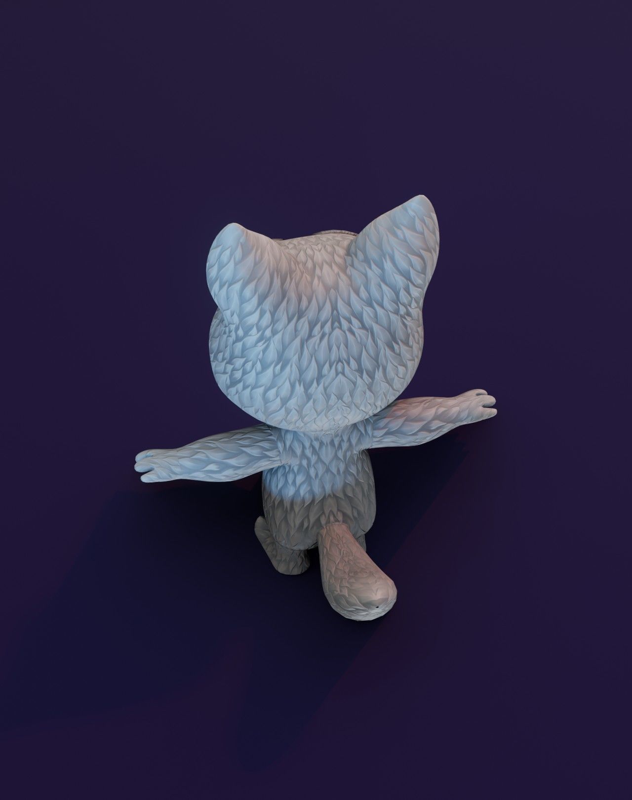 Cartoon Animated Wolf Rabbit and Squirrel 3D Model Collection Low-poly 3D model_65
