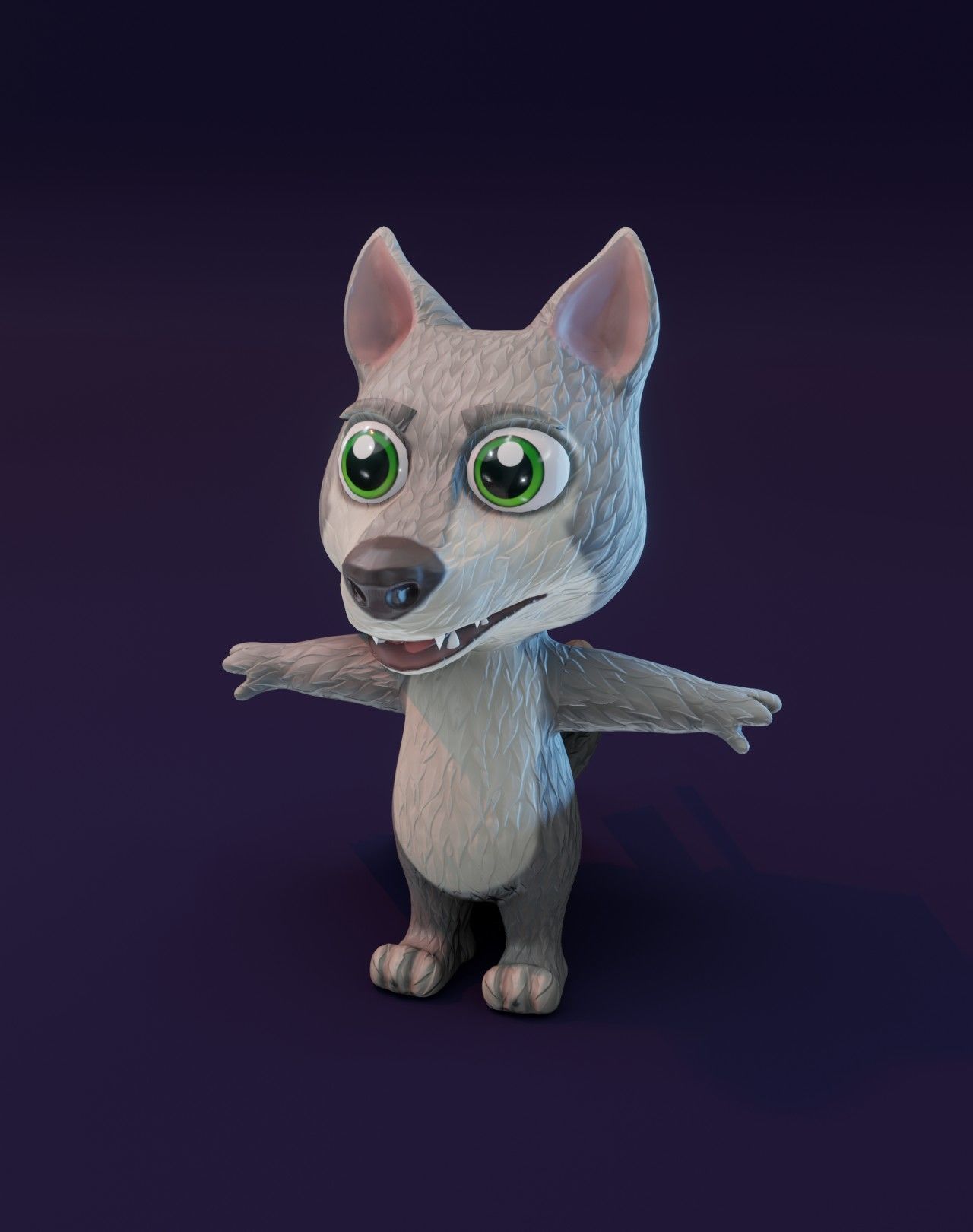 Cartoon Animated Wolf Rabbit and Squirrel 3D Model Collection Low-poly 3D model_49