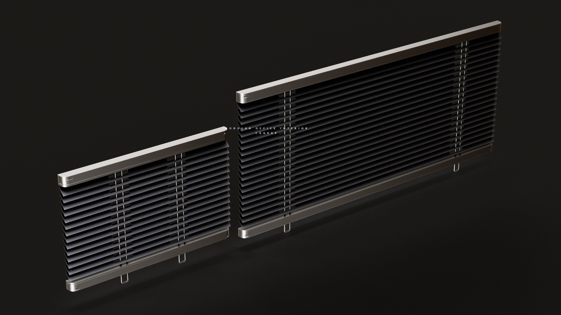 Modular Sci-fi office interior Low-poly 3D model_20