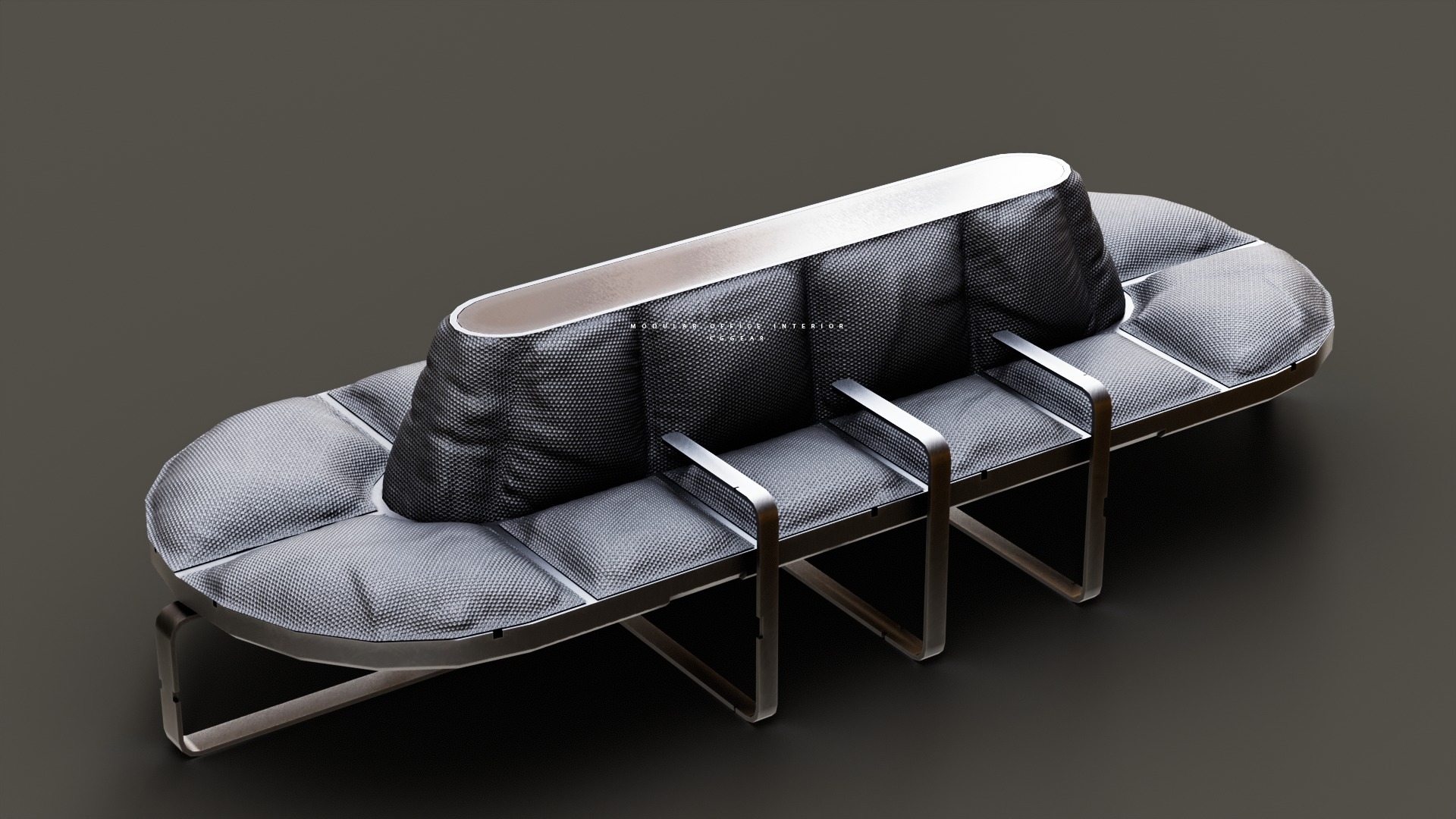 Modular Sci-fi office interior Low-poly 3D model_24