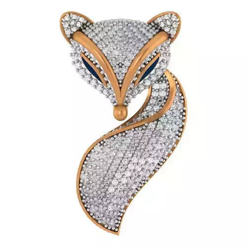 FOX PENDENT DIAMOND 3D print model
