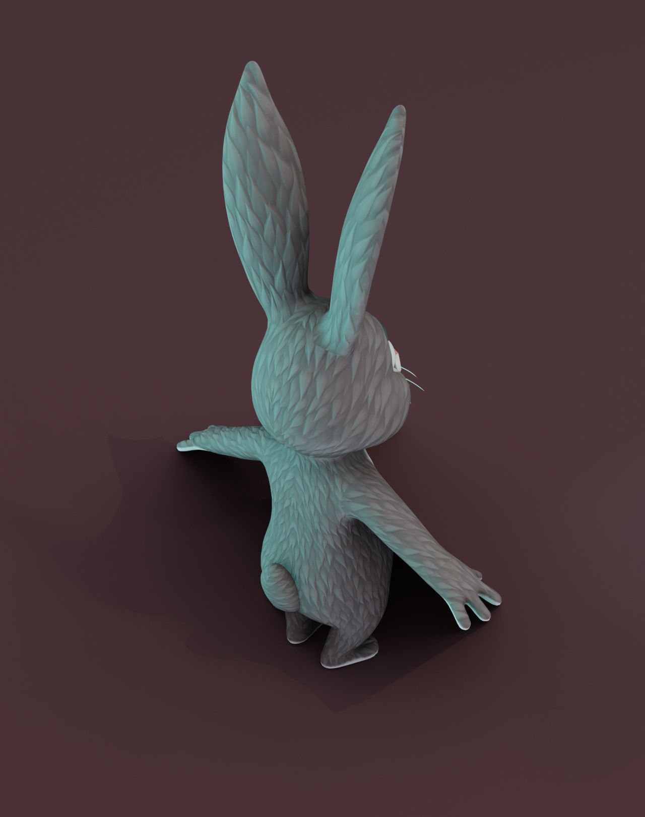 Cartoon Animated Ara Parrot Owl and Rabbit 3D Model Collection Low-poly 3D model_51