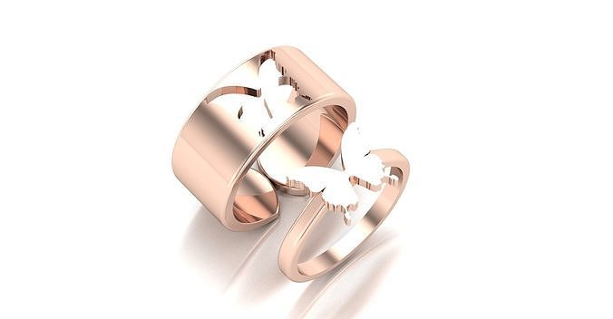 simple butterfly ring  3D print model