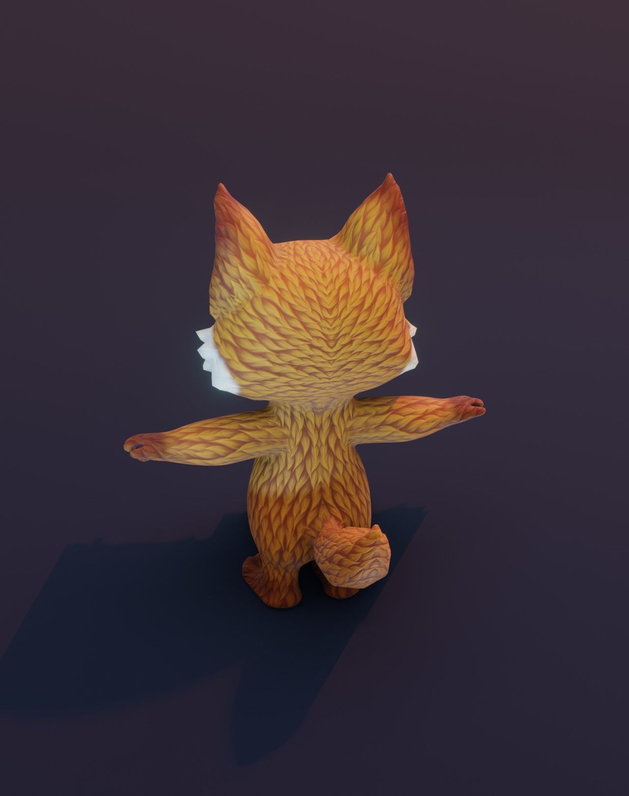 Cartoon Animated Squirrel Rabbit and Fox 3D Model Collection Low-poly 3D model_8