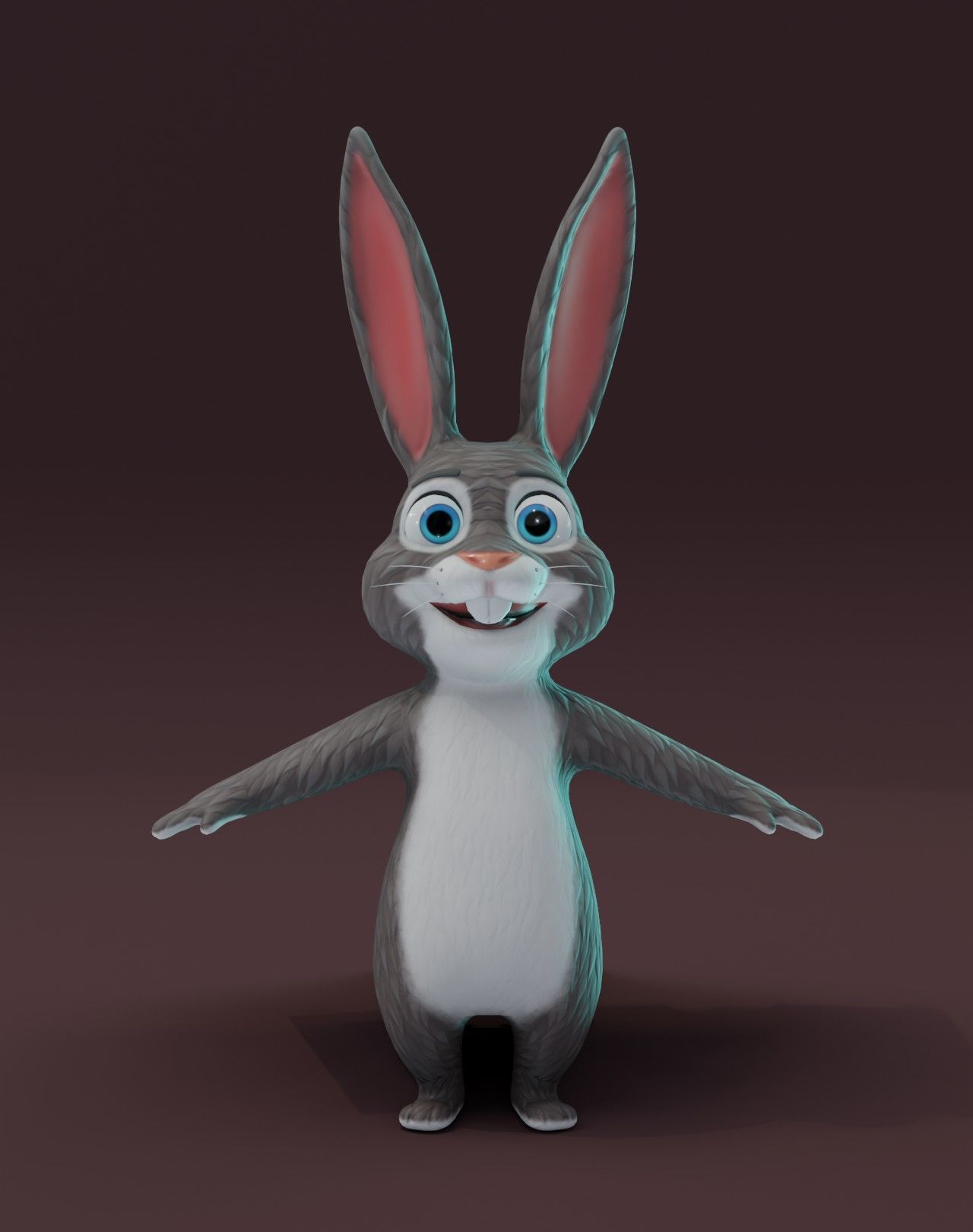Cartoon Animated Squirrel Rabbit and Fox 3D Model Collection Low-poly 3D model_29