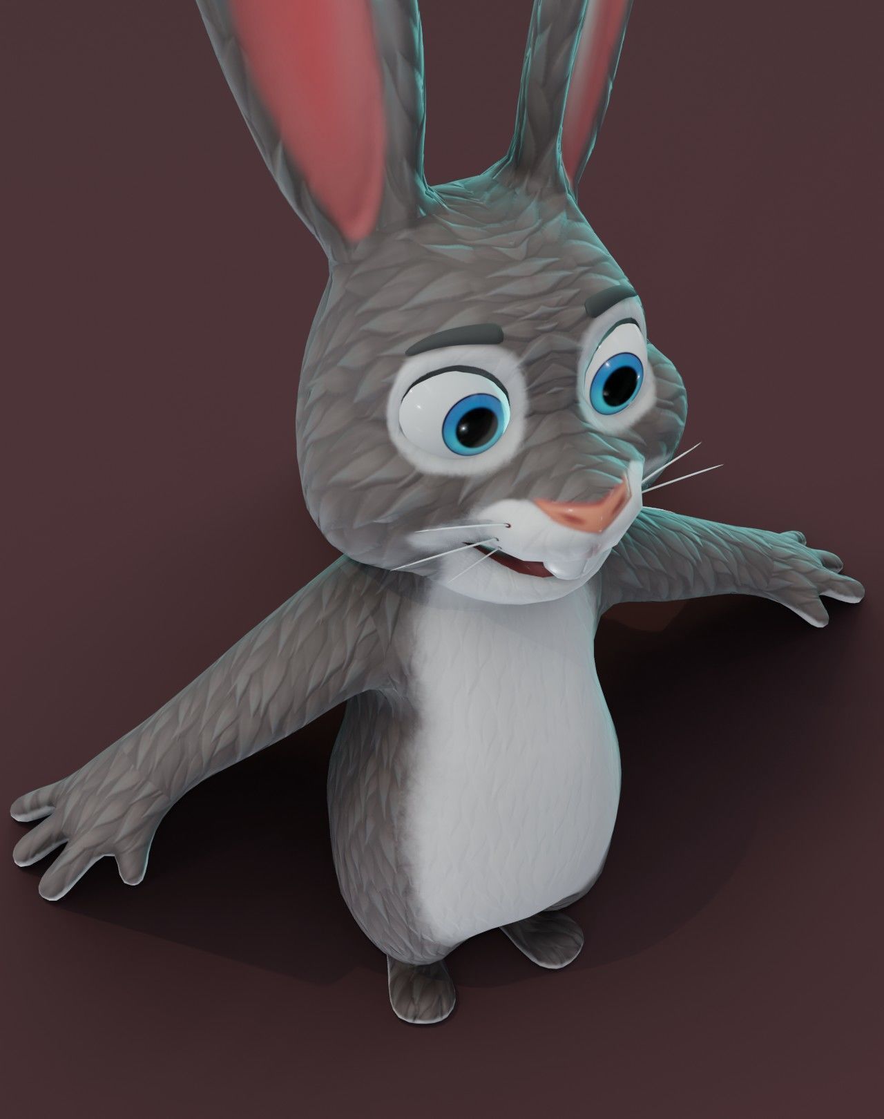 Cartoon Animated Squirrel Rabbit and Fox 3D Model Collection Low-poly 3D model_38
