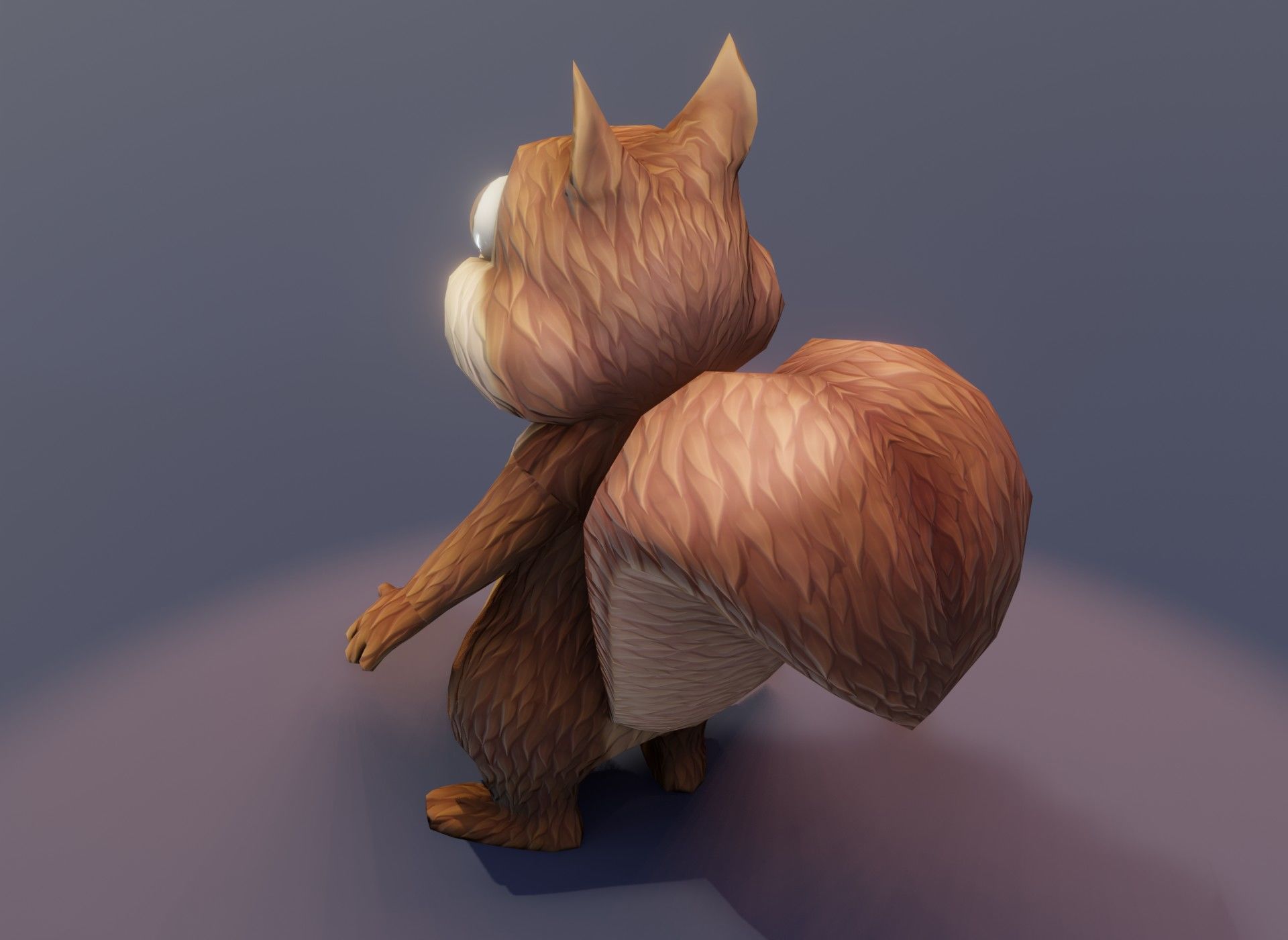 Cartoon Animated Squirrel Owl and Fox 3D Model Collection Low-poly 3D model_52