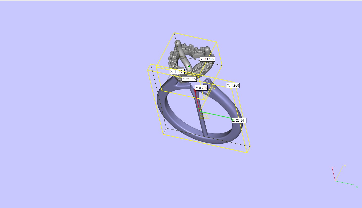 Haert Cut Halo Engagement Ring 3D print model_18
