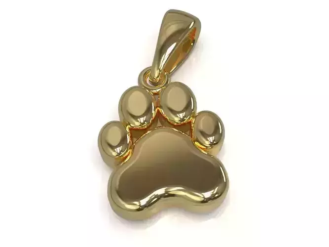 Cat paw pendant with bail