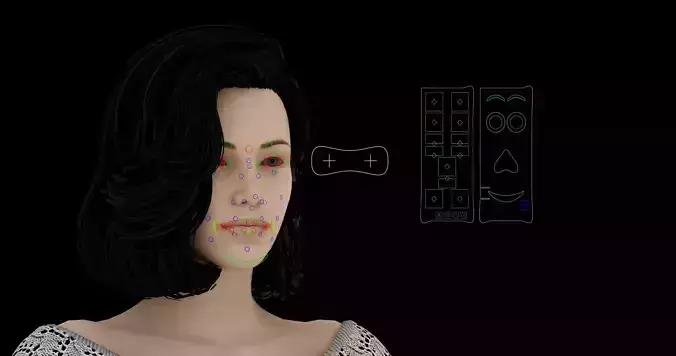 Realistic Casual Female Character Body and Facial Rig