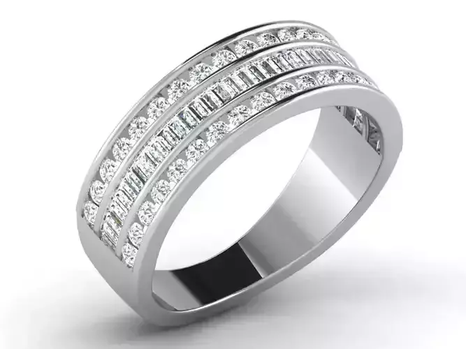 Light Weight White Gold Diamond Ring DR-6468