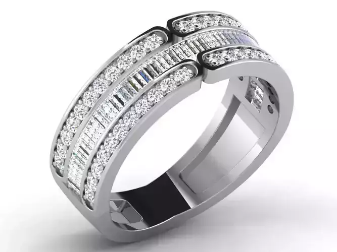Light Weight White Gold Diamond Ring DR-6470