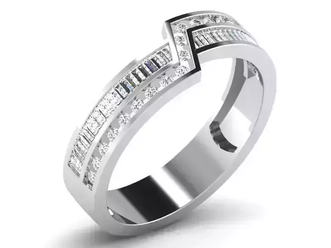 Light Weight White Gold Diamond Ring DR-6472