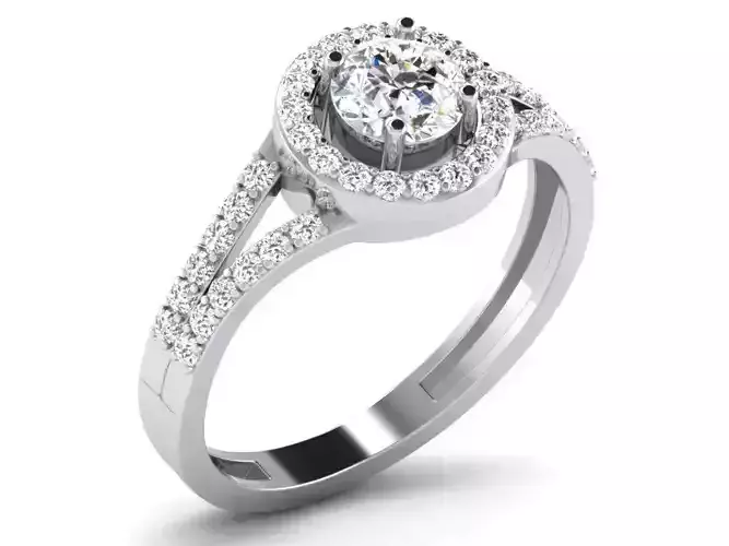 Light Weight White Gold Diamond Ring DR-6479